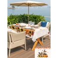 thumbnail image 4 of Outdoor Tablecloth with Umbrella Hole and Zipper, Thanksgiving Gnomes Rectangle Table Cloth 60x84 Inch Waterproof Tablecloth, Fall Harvest Pumpkins Botanical Picnic Table Cover for Patio Camping, 4 of 7