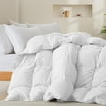 thumbnail image 4 of Peace Nest Medium Weight Premium White Goose Down and Feather Fiber Comforter with 360TC Ultra Soft Fabric, 4 of 5