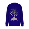 thumbnail image 4 of Cmfcve Xmas Sweatshirts for Woman Plus Size Christmas Tree Bow Comfortable Holiday Tops Solid Color Drop Shoulder Pullover Cute Apparel, 4 of 5