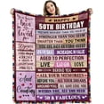 thumbnail image 1 of LHSHID 50th Birthday Gifts for Women 50th Birthday Decorations Women Blanket Funny Gifts for Women Gift Ideas for Her Wife Mom Bed Throw Cool Blanket 40"x50", 1 of 7
