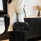 thumbnail image 3 of Bolso Hombro Brillante Faux Patente Damas para Mujeres () Negros, 3 of 9