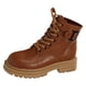 thumbnail image 1 of NECHOLOGY Botas Mujer Adulto Femenino Zapatos Botines de mujer Otoño e invierno estilo británico Popular suela gruesa con cordones zapatos de mujer aparecen botas delgadas (Brown, 9), 1 of 7