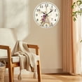 thumbnail image 6 of Silent Non-Ticking Wooden Decorative Round Wall Clock Battery Operated Wall Clocks Vintage Rustic Country Decor Round Wall Clock C, 6 of 8