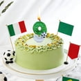 thumbnail image 6 of Birthday Candles，Soccer Birthday Decorations，Soccer Cake Topper, Wedding Cakes, Anniversaries, Party Celebrations, Birthday Decorations (Green White), 6 of 6
