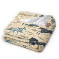 thumbnail image 4 of Horse Blanket Animal Grass Pattern Print Flannel Throw Blankets for Home Couch Bed Sofa Soft Fuzzy Lightweight Decor Gifts for All Season 60x50, 4 of 6