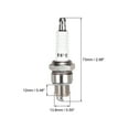 thumbnail image 2 of Uxcell E6TC Spark Plug for 50cc 70cc 90cc 110cc Moped Scooter ATV Dirt Quad 3 Pack, 2 of 5