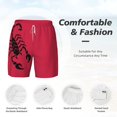 thumbnail image 3 of Mens Scorpion Tatoo 2 in 1 Quick Dry Swim Trunks with Compression Liner Beach Shorts, 3 of 6