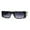 Slate Tortoise Smoke, variant on Square Flat Top Narrow Rectangular Plastic 90s Sunglasses Black Tortoise Smoke