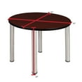 thumbnail image 3 of Regency Kee 42 in. Medium Round Breakroom Table- Mahogany Top, Chrome Legs, 3 of 3