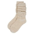 thumbnail image 5 of MeMoi Women's Contessa Loose Knit Slub Extended Crew Socks - Womens - Female, 9-11, Oatmeal, 5 of 7