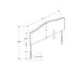 thumbnail image 6 of Contemporary Home Living 63" Upholstered Gray Leather-Look Headboard for Queen-Size Bed, 6 of 6
