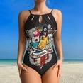 thumbnail image 2 of Adventure Time Women's One-piece Swimsuit Bathing Suits High Neck Tummy Control Swimwear Swim Suit 2XL, 2 of 7