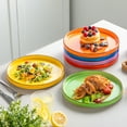 thumbnail image 3 of MALACASA Stoneware Dessert Plates Set of 6, 8.25 inch Small Plate Set for Kitchen, Microwave and Dishwasher Safe, Multicolor, 3 of 10