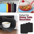 thumbnail image 7 of HOMEIORA Pot Holders and Oven Mitts 7" x 9" Heat Resistant Cotton Pocket Pot Holder Set Feature of Non Slip Kitchen Hot Pad Oven Mitts, 4 - Pack (Black), 7 of 7