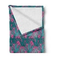 thumbnail image 2 of Botanical Soft Flannel Fleece Throw Blanket, Continuous Demonstration of Agave Plants Exotic Herbal Botany Scene, Cozy Plush for Indoor and Outdoor Use, 60" x 80", Pink Teal and Seafoam, by Ambesonne, 2 of 5