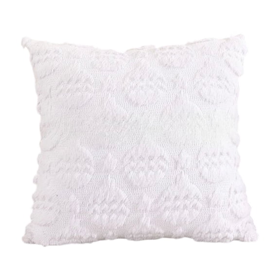 Christmas Pine Cone Pillow Covers Set of 2 - 18x18 Inch Red Embroidered Throw Pillow Cases for Couch, Sofa, Living Room Winter Holiday & Farmhouse Decor