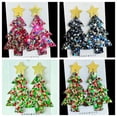 thumbnail image 2 of Sequins Glitter Acrylic Christmas Tree and Star Earrings Confetti Party Jewelry, 2 of 9
