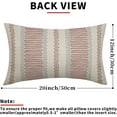 thumbnail image 4 of Coral Pink Pillow Covers 12x20 Set of 2 Gray Grey Dot Print Striped Lumbar Rectangle Decorative Outdoor Pillowcases Boho Rustic Farmhouse Decorative Throw Cushion Case Decor for Couch Sofa Bed, 4 of 6