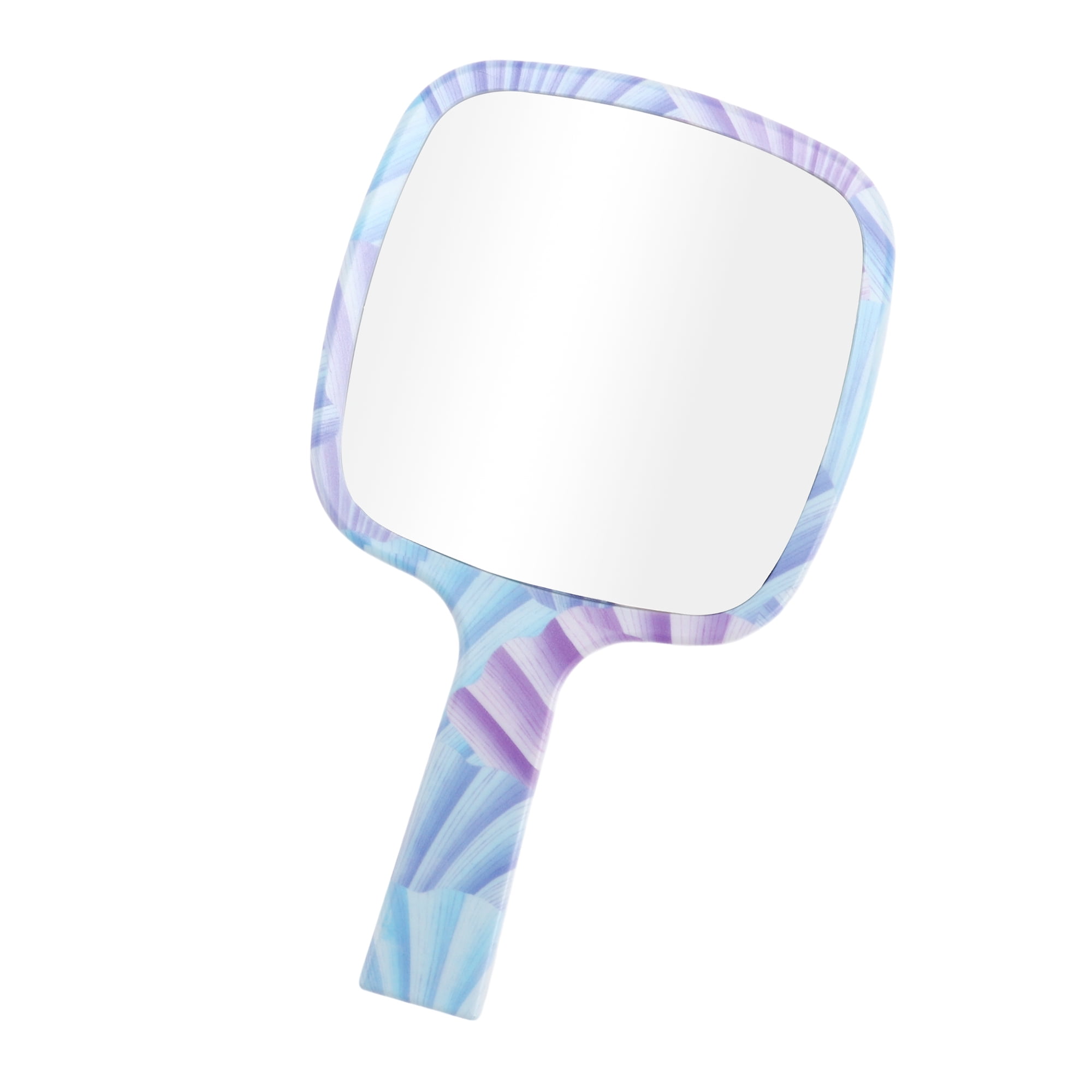 Unique Bargains 1 Pc Women Durable Square Handheld Mirror for Travel Assorted Color