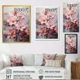 thumbnail image 4 of Designart "Pink and Grey Fuchsia Serenity Blooms II" Floral Framed Wall Art - Traditional Pink Fuschia Entryway Framed Wall Art Print, 4 of 6