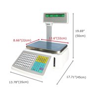 EQCOTWEA Digital Price Computing Scale Four-window Pole Double-Sided LCD Display 30kg/66lbs