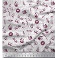 thumbnail image 1 of Soimoi Cotton Cambric Fabric Chick,Egg & Rabbit Animal Print Sewing Fabric Yard 56 Inch Wide, 1 of 1
