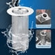 thumbnail image 4 of Colador de desagüe para fregadero de baño de acero inoxidable, 1 paquete de filtro de desagüe de suelo, filtro de cesta de malla, trampa para el pelo, colador de escoria antiobstrucción, bor, 4 of 5