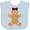 AE-Light Blue, variant on Inktastic Cute Gingerbread Girl with Red Plaid Bow Boys or Girls Baby Bib