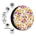 thumbnail image 4 of Haiem Spare Tire Cover , Wheel Cover with flowers and flying butterflies printed, Camper Spare Tire Cover Fit for Jeep Wrangler Rv SUV Truck Travel Trailer-15 inch, 4 of 6