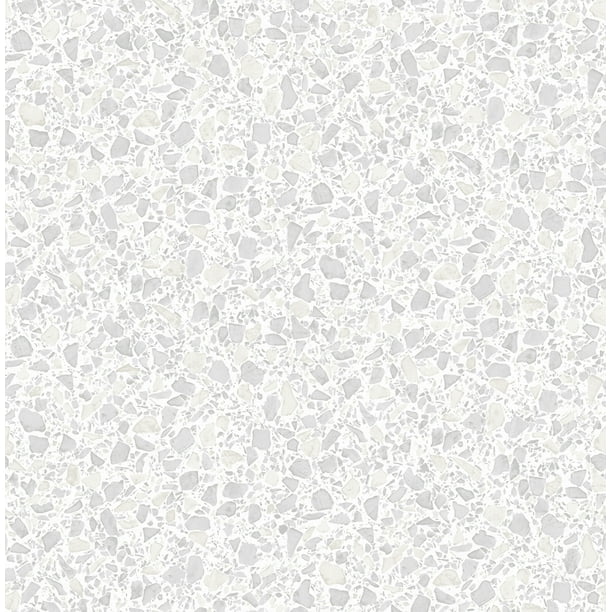 Fine Decor Aldrich White Terrazzo Wallpaper - Walmart.com