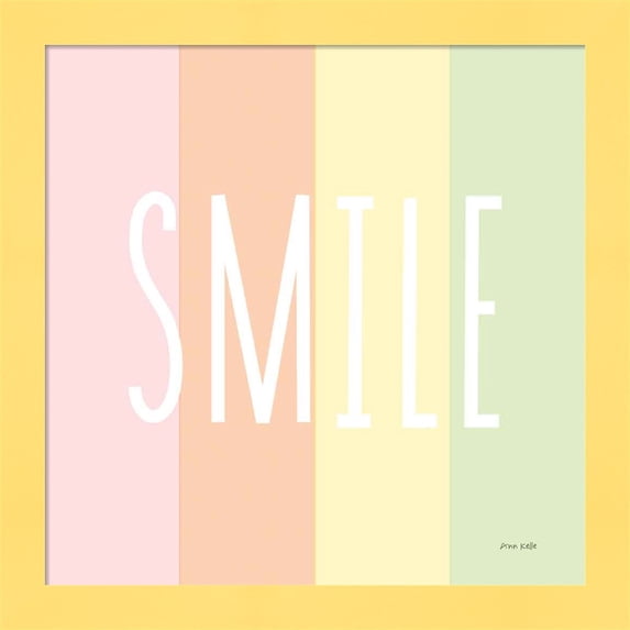 Great Art Now Smile Rainbow by Ann Kelle, Framed Wall Art, 14W x 14H