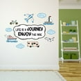 thumbnail image 3 of Home Wall Decal - Life is Journey Enjoy Ride - Cute Travelling Design Cute Traveling Vehicles with Travelling Quote - Proudly Hand Made Decal - Size: 10 In(W) x 7 In(H), 3 of 5