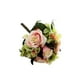 thumbnail image 2 of Naiovety Ramo de flores artificiales, cabezas de Hortensia falsas, rosas, simulación decorativa para el hogar, para mesa, boda, decoración de Decoración champán, 2 of 6