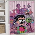 thumbnail image 5 of Teen Titans Go 4 Pcs Shower Curtain Set with Rugs And Toilet Lid Cover, Cartoon Bathroom Decor Sets with Shower Curtain And Rugs, Bathroom Curtain Set with Mats, 5 of 8
