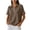 Coffee, variant on Otntypg Women's Quarter Zip Short Sleeve Tops Lightweight Casual Waffle Knit Collared Golf Shirts Loose Fit Dressy Textured Pullover Blouse