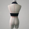 thumbnail image 5 of Womens Nightclub Cut Out Knot Halter Neck Front Stretch Bra Vest Ladies Crop Top, 5 of 5