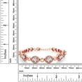 thumbnail image 2 of Gem Stone King 18K Rose Gold Plated Silver White Created Sapphire Tennis Bracelet for Women (7.92 Cttw, Oval 7X5MM, 7 inch with 1 inch Extender), 2 of 4
