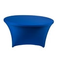 thumbnail image 4 of GUOOL Stretch Round Tablecloth Table Cover for Weddings Bars Party Outdoor DJ Blue 152x75cm, 4 of 9
