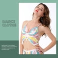 thumbnail image 3 of Top Corto De Mariposa Con Lentejuelas, Ropa De Danza Tribal Para Danza Del Vientre, Tops Con Sujetador Para Discoteca, Color , 3x, 3 of 8