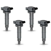 Set of 4 ISA Ignition Coils Compatible with 2001-2012 Toyota Camry Corolla RAV4 Solara Matrix Highlander Lexus HS250h Scion TC 2.0L 2.4L L4 Replacement for UF333