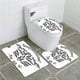 thumbnail image 1 of Juego de alfombras de baño ABPHQTO 3 piezas Artístico Floral Alfombra de baño Alfombra de contorno y tapa de inodoro, 1 of 2