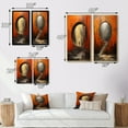 thumbnail image 4 of Designart "Mixed Whispering Echoes in the Orange Tunnel IX" Tunnels Framed Wall Art Set Of 2 - Orange Architecture Framed Canvas Set For Living Room Decor, 4 of 7