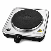 Portable Electric Hot Plate Single Burner, Adjustable Temperature Control Countertop Stove for Kitchen, Camping, RV and Dorm Use