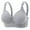 Silver, variant on Amidoa Large Bust Bras for Older Women No Underwire Black Full Coverage Graphic Prints Bra Brasiers Women 38