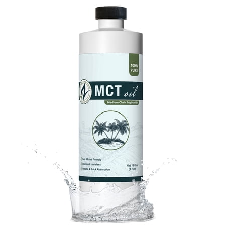 MCT Oil 16 oz - 100% Pure Fractionated Coconut Oil, Food & Therapeutic Grade