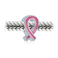 thumbnail image 3 of Bling Jewelry Womens SET of 3 Pink Ribbon Breast Cancer Survivor Charm Bead - Sterling Silver Jewelry, 3 of 5