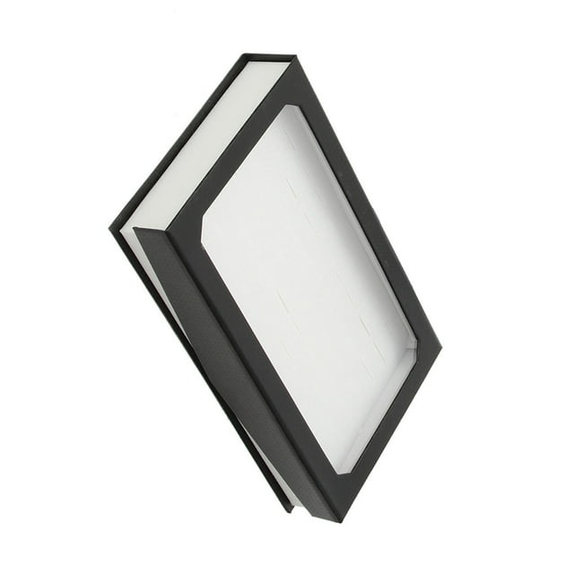 Seitruly Caja transparente de 72 agujeros para exhibir joyas, almacenamiento de pendientes, rectangular de moda, escaparate, regalo Bolsas de maquillaje Blanco