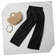thumbnail image 2 of Pantalones de color sólido para mujer Pantalones de pierna ancha Botón de cintura alta Bolsillo MABOTO Pantalones de color liso, 2 of 7