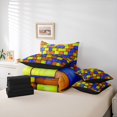 thumbnail image 6 of Castle Fairy Geometric Grid Twin Bedding Sets,Plaid Bedding Comforter Set, 6 of 8