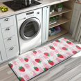 thumbnail image 3 of Strawberry Plants Fruit Heart Daisy Checkered Kitchen Rug Mat,Kitchen Runner Rugs Non Skid Washable,Decorative Kitchen Floor Mats for Kitchen,Sink,Laundry,17"x47.2", 3 of 7